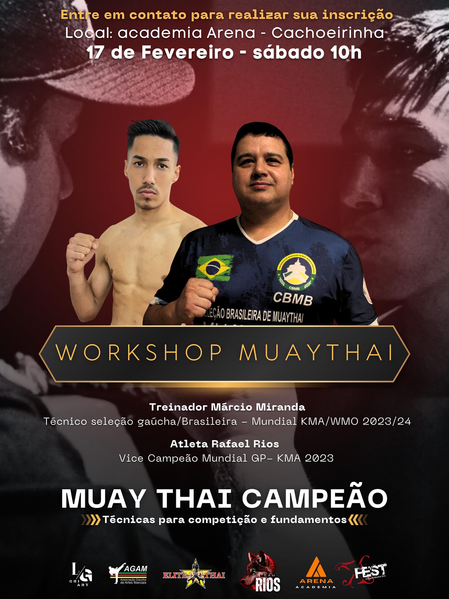 Workshop Solidário de Muay Thai em Cachoeirinha-RS neste sábado, 17 de fevereiro