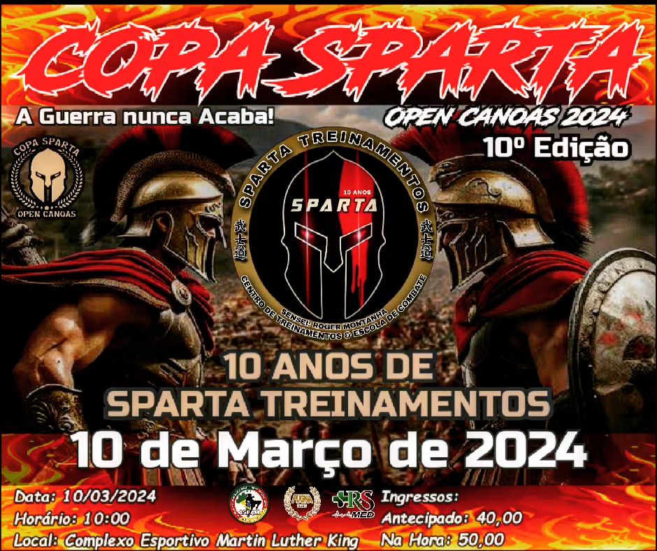 10º Copa Sparta Open Canoas ocorre neste domingo dia 10